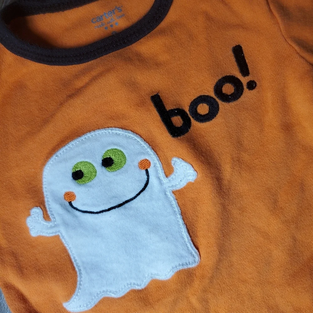 Carter's Size 3m Orange Long Sleeve Striped 